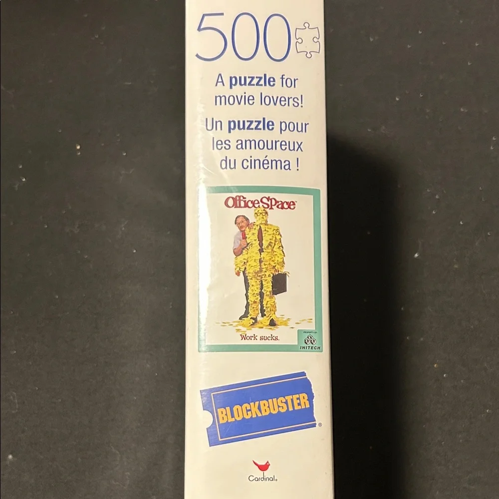 Office Space Movie 500-Piece Jigsaw Puzzle in Plastic Retro Blockbuster VHS Box